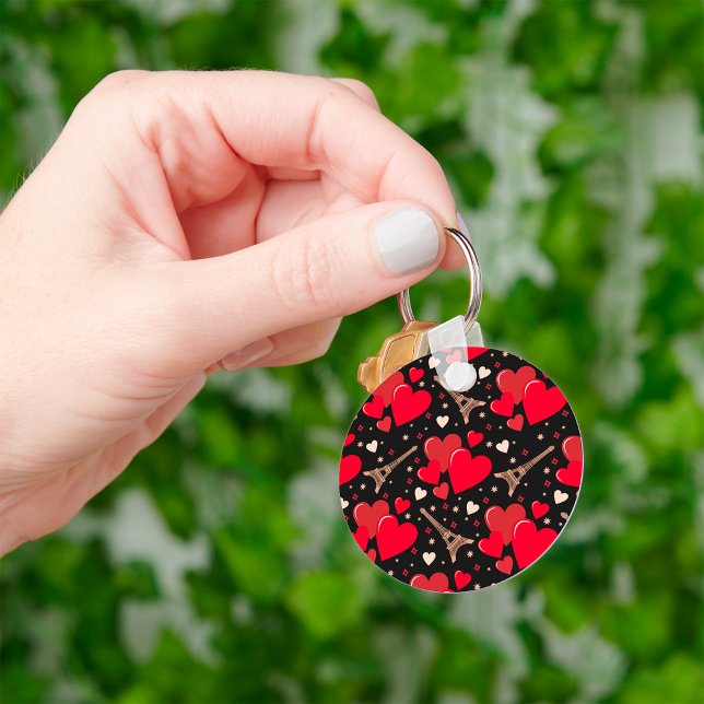 French Red Hearts Keychain (Creator Uploaded)
