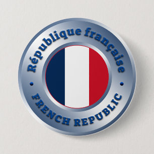 French Republic 7.5 Cm Round Badge