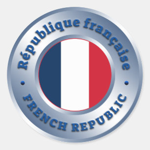French Republic Classic Round Sticker