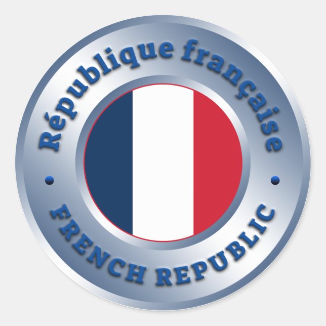 French Republic Classic Round Sticker (Front)