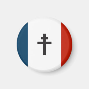 French resistance flag France symbol war cross his Magnet
