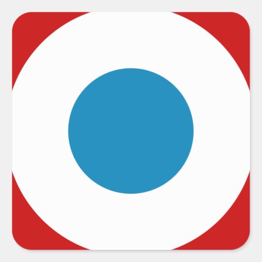 French Revolution Roundel France Cocarde Tricolore Square Sticker