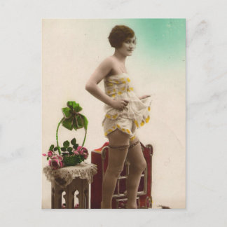 French Risqué Vintage  photo Postcard