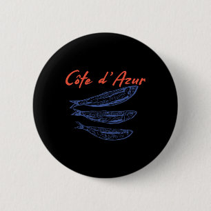 French Riviera Côte D'azur France Travel Coastal A 6 Cm Round Badge