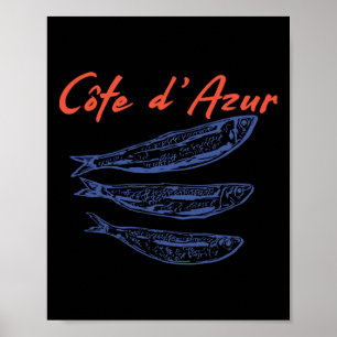 French Riviera Côte D'azur France Travel Coastal A Poster