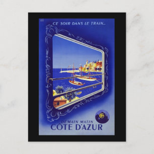 French Riviera Cote D'Azur Postcard