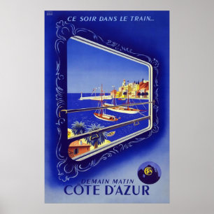 French Riviera Cote D'Azur Poster