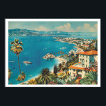 French Riviera, France Art Deco Poster<br><div class="desc">Add a touch of glamour with this Art Deco travel poster/postcard of the French Riviera. Featuring luxurious beaches and azure waters, this piece captures the elegance of the Mediterranean. Perfect for travel lovers and fans of vintage design.</div>