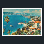 French Riviera, France Art Deco Poster<br><div class="desc">Add a touch of glamour with this Art Deco travel poster/postcard of the French Riviera. Featuring luxurious beaches and azure waters,  this piece captures the elegance of the Mediterranean. Perfect for travel lovers and fans of vintage design.</div>