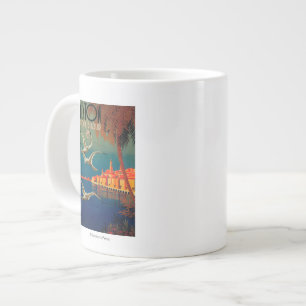 French Riviera Travel Poster # 1 Large Coffee Mug
