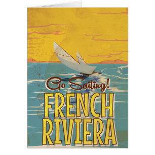 French Riviera vintage travel poster