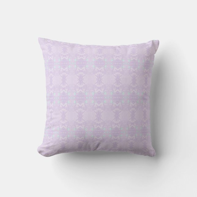 French Romance Lavender Damask Cushion (Front)