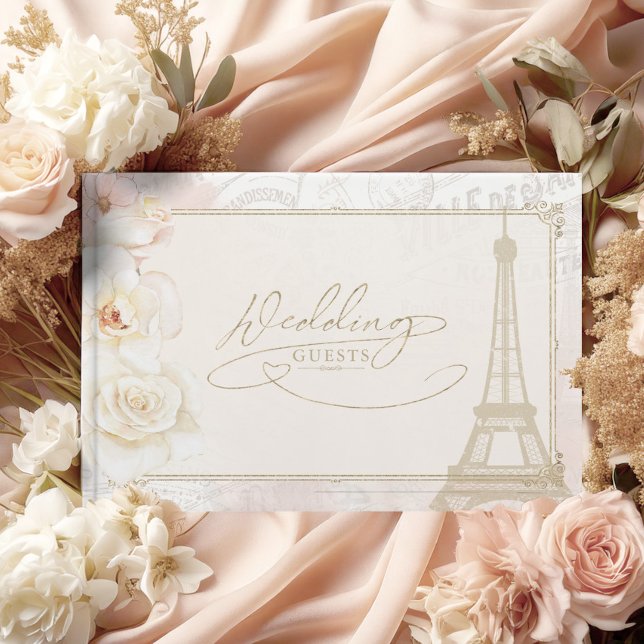 French Romance Wedding Blush ID870 Guest Book (Creator Uploaded)