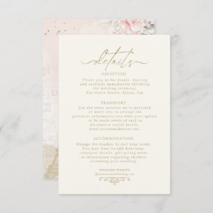French Romance Wedding Details Blush ID870 Enclosure Card