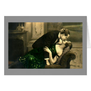 French Romantic Love Kiss Vintage