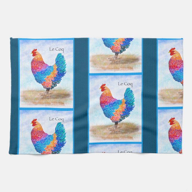 French Rooster Kitchen Towel (Horizontal)