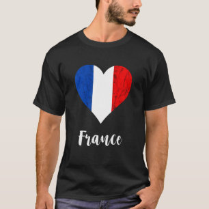 French Roots Heart French Pride France Flag France T-Shirt