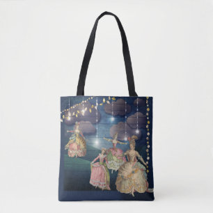 French Royals Dancing Under the Twinkling Lights Tote Bag