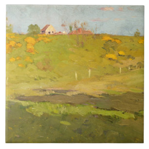 French Rural Landscape (by Georg Pauli) Ceramic Tile