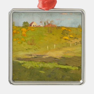 French Rural Landscape (by Georg Pauli) Metal Ornament