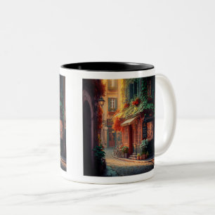 French Scene Two-Tone Mug, 11 oz Coffee Mug
