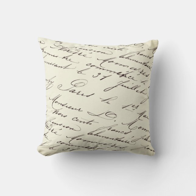 French Script Pillow (Front)