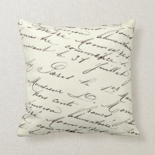 French Script Pillow