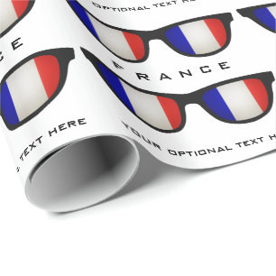 French Shades custom text & colour gift wrap