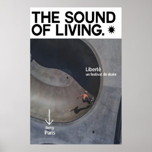 French Skateboarding Festival Poster Modern Skate