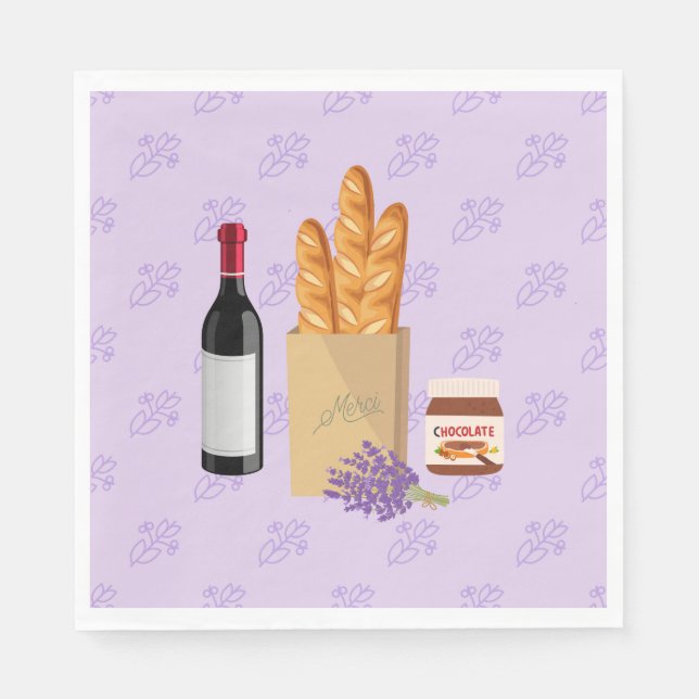  French Snack Napkin (Front)