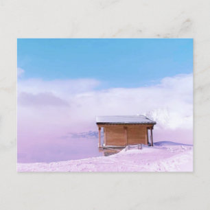 French Snow Mountain Hut Postcard