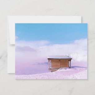 French Snow Mountain Hut RSVP Card