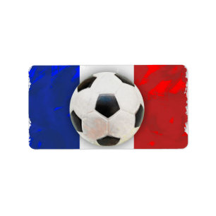 French Soccer Address Label