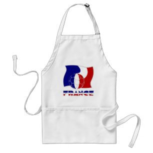 French Soccer Ball and Flag Standard Apron