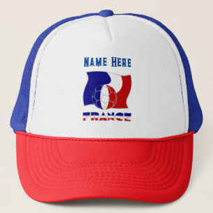 French Soccer Ball Flag Personalised Trucker Hat