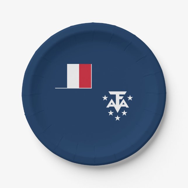 French Southern Antarctic Lands Paper Plate (Front)