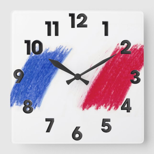 French Square Wall Clock (Front)