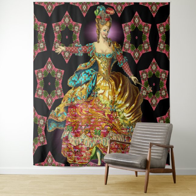 French Starry Flight Tapestry (In Situ)