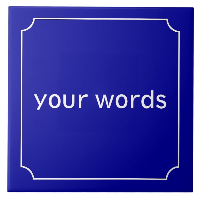 French Street Sign Ceramic Tile (Front)