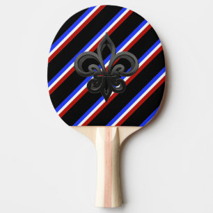 French stripes flag ping pong paddle