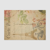 French Style Carte Postale Eiffel Tower