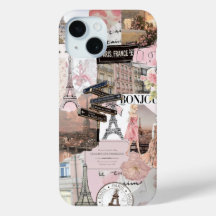 French Style Girl Preppy Collage, Phone case