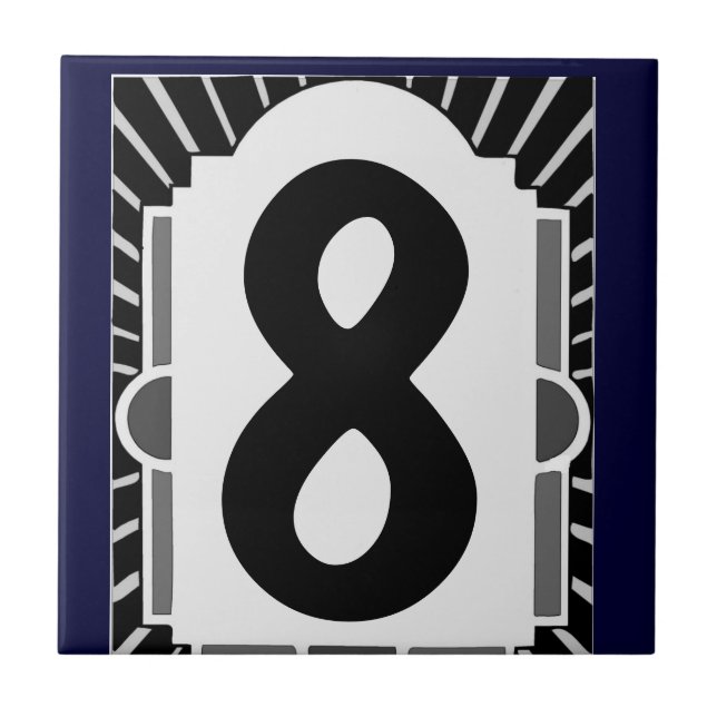 French Style House Numbers 2 Ceramic Tile (Front)
