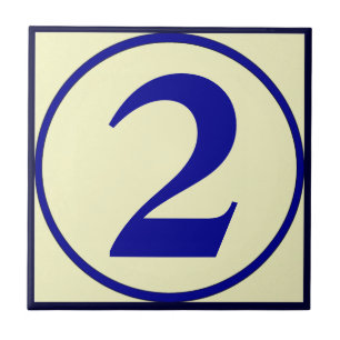 French Style House Numbers Personalize Number Ceramic Tile
