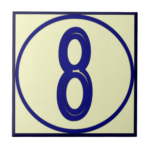 French Style Number 8 Ceramic Tile