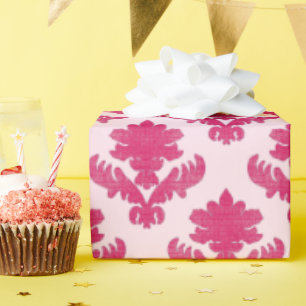 French Tapestry Magenta and Soft Pink Wrapping Paper