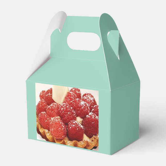 French Tarte aux Framboise Favour Boxes (Front Side)