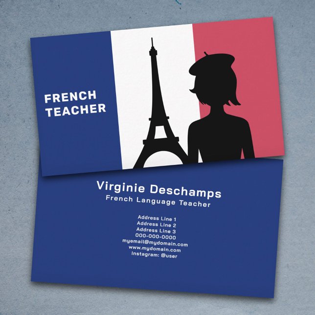 French Teacher Business Card (French Teacher Business Card)