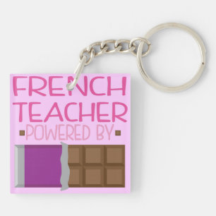 French Teacher Chocolate Gift for Her Key Ring