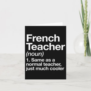 French Teacher Definition Fun Byck To School First Card